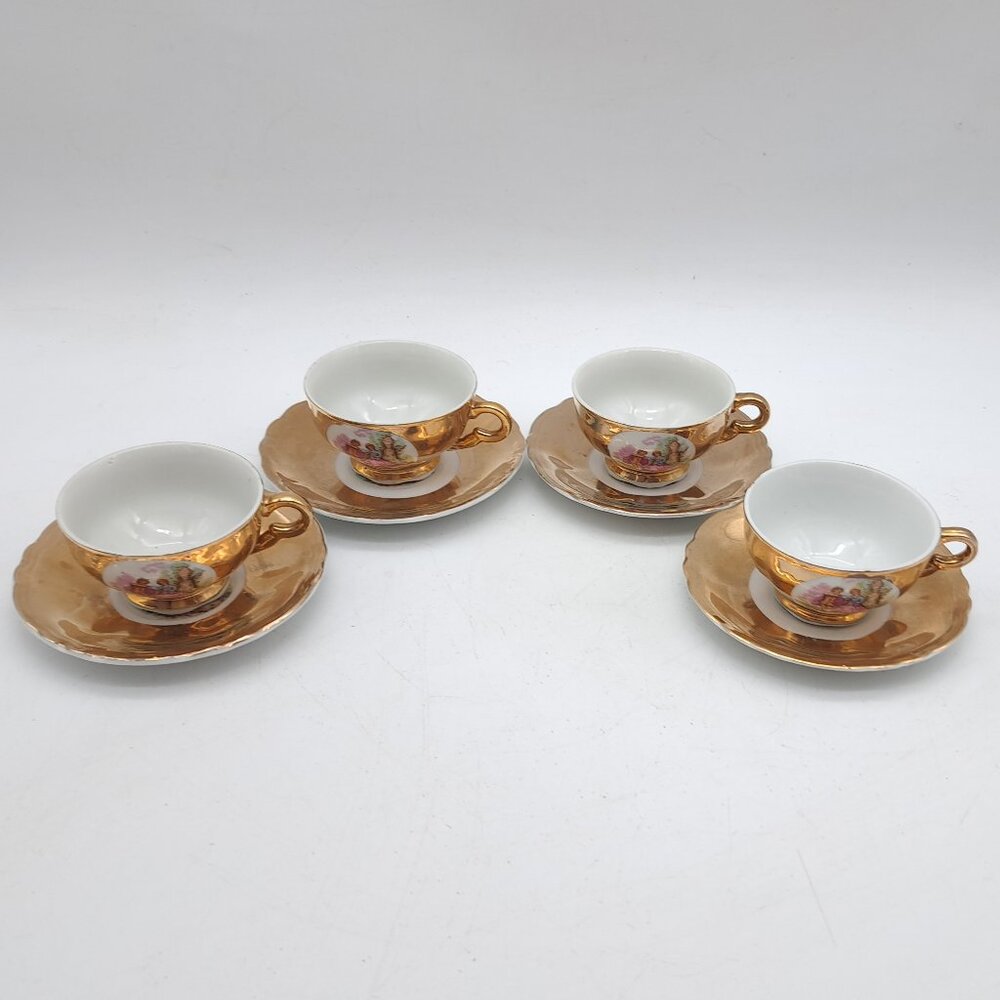 Set of 4 Demitasse Teacups and saucers